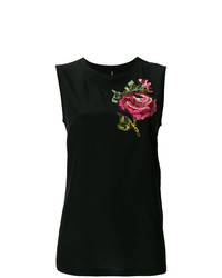 Canotta a fiori nera di Dolce & Gabbana