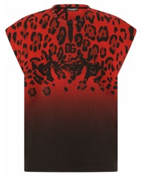 Canotta leopardata rossa di Dolce & Gabbana