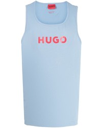 Canotta stampata azzurra di Hugo