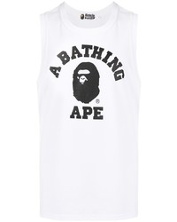 Canotta stampata bianca e nera di A Bathing Ape
