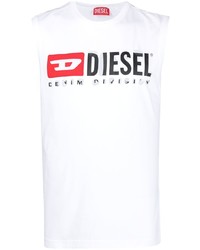 Canotta stampata bianca di Diesel