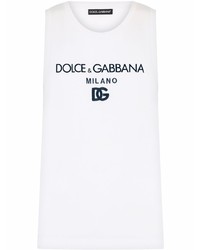 Canotta stampata bianca di Dolce & Gabbana