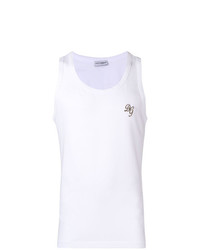 Canotta stampata bianca di Dolce & Gabbana Underwear