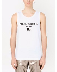 Canotta stampata bianca di Dolce & Gabbana