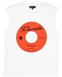 Canotta stampata bianca di purple brand