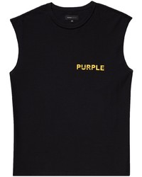 Canotta stampata nera di purple brand
