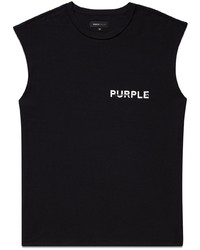 Canotta stampata nera di purple brand