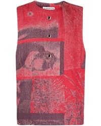 Canotta stampata rossa di Ximon Lee
