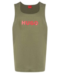 Canotta stampata verde oliva di Hugo