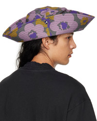 Cappello alla pescatora a fiori viola chiaro di Acne Studios
