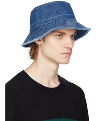 Cappello alla pescatora di jeans ricamato azzurro di A.P.C.