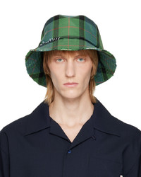 Cappello alla pescatora di lana scozzese verde oliva