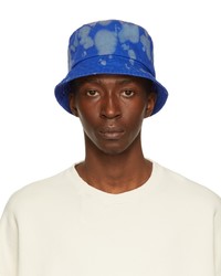 Cappello alla pescatora effetto tie-dye blu scuro