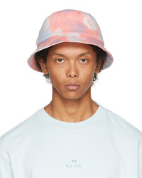 Cappello alla pescatora effetto tie-dye rosa