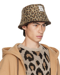 Cappello alla pescatora leopardato marrone chiaro di R13