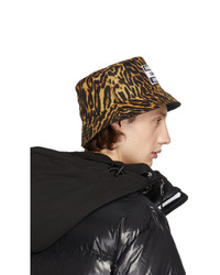 Cappello alla pescatora leopardato senape di Burberry
