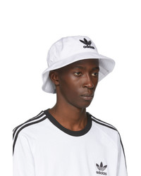 Cappello alla pescatora stampato bianco e nero di adidas Originals