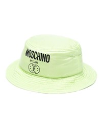Cappello alla pescatora stampato verde menta di Moschino