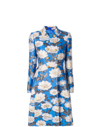 Cappotto a fiori azzurro di Dolce & Gabbana