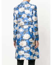 Cappotto a fiori azzurro di Dolce & Gabbana