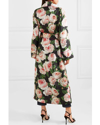 Cappotto a fiori multicolore di Dolce & Gabbana