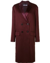 Cappotto a righe orizzontali bordeaux di Givenchy