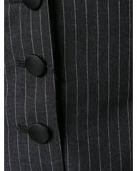 Cappotto a righe verticali grigio scuro di Dolce & Gabbana