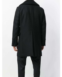 Cappotto con collo di pelliccia nero di DSQUARED2