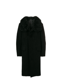 Cappotto con collo di pelliccia nero di Tom Ford