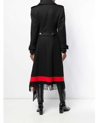 Cappotto con frange nero di Alexander McQueen