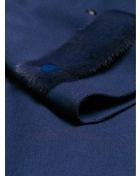 Cappotto decorato blu scuro di Fendi