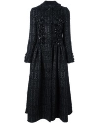 Cappotto decorato nero di Simone Rocha