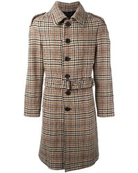 Cappotto di lana a quadri marrone chiaro di Burberry