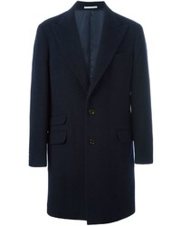 Cappotto di lana blu scuro di Brunello Cucinelli