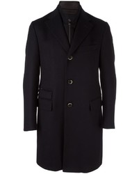 Cappotto di lana blu scuro di Corneliani