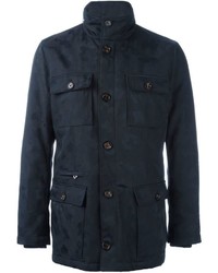 Cappotto di lana blu scuro di Eleventy