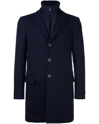 Cappotto di lana blu scuro di Fay