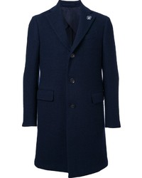 Cappotto di lana blu scuro di Lardini