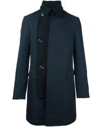 Cappotto di lana blu scuro di Sacai