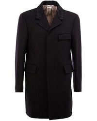 Cappotto di lana blu scuro di Thom Browne