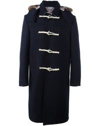 Cappotto di lana blu scuro di Thom Browne
