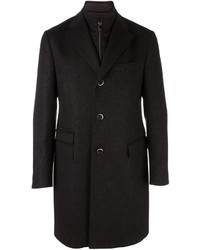 Cappotto di lana grigio scuro di Corneliani