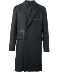 Cappotto di lana grigio scuro di Emporio Armani
