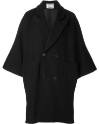 Cappotto di lana nero di Henrik Vibskov