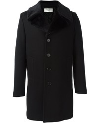 Cappotto di lana nero di Saint Laurent