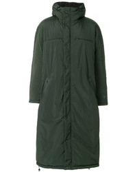 Cappotto di lana verde scuro di Y-3