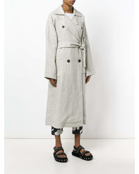 Cappotto di lino grigio di Isa Arfen