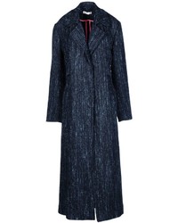 Cappotto di tweed blu scuro