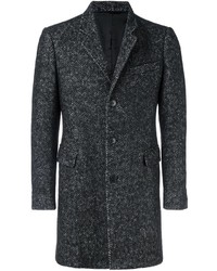 Cappotto di tweed nero