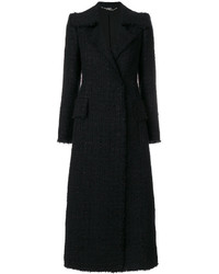 Cappotto di tweed nero di Alexander McQueen